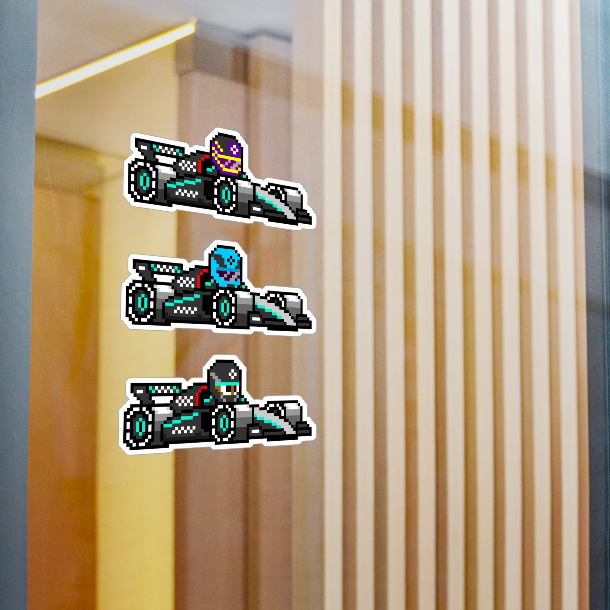 Mercedes 8-bit Vinyl Decal Stickers