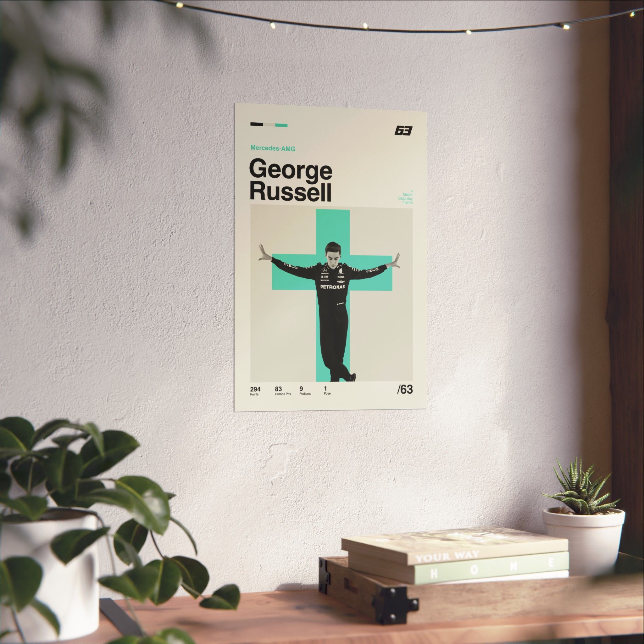 George Russell Mid-century Poster