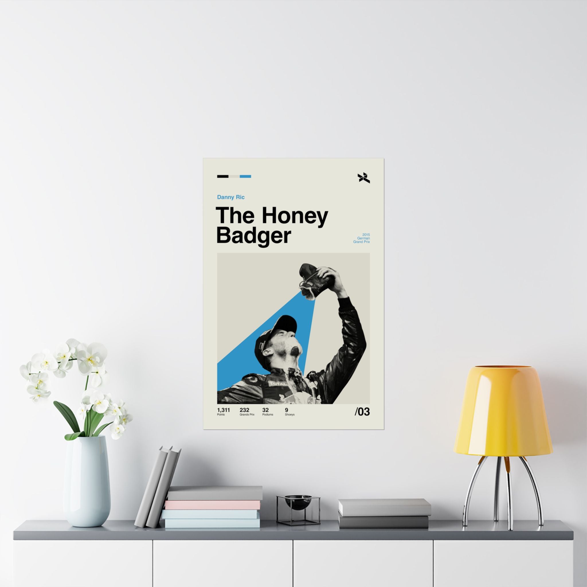 The Honey Badger Mid-century Poster