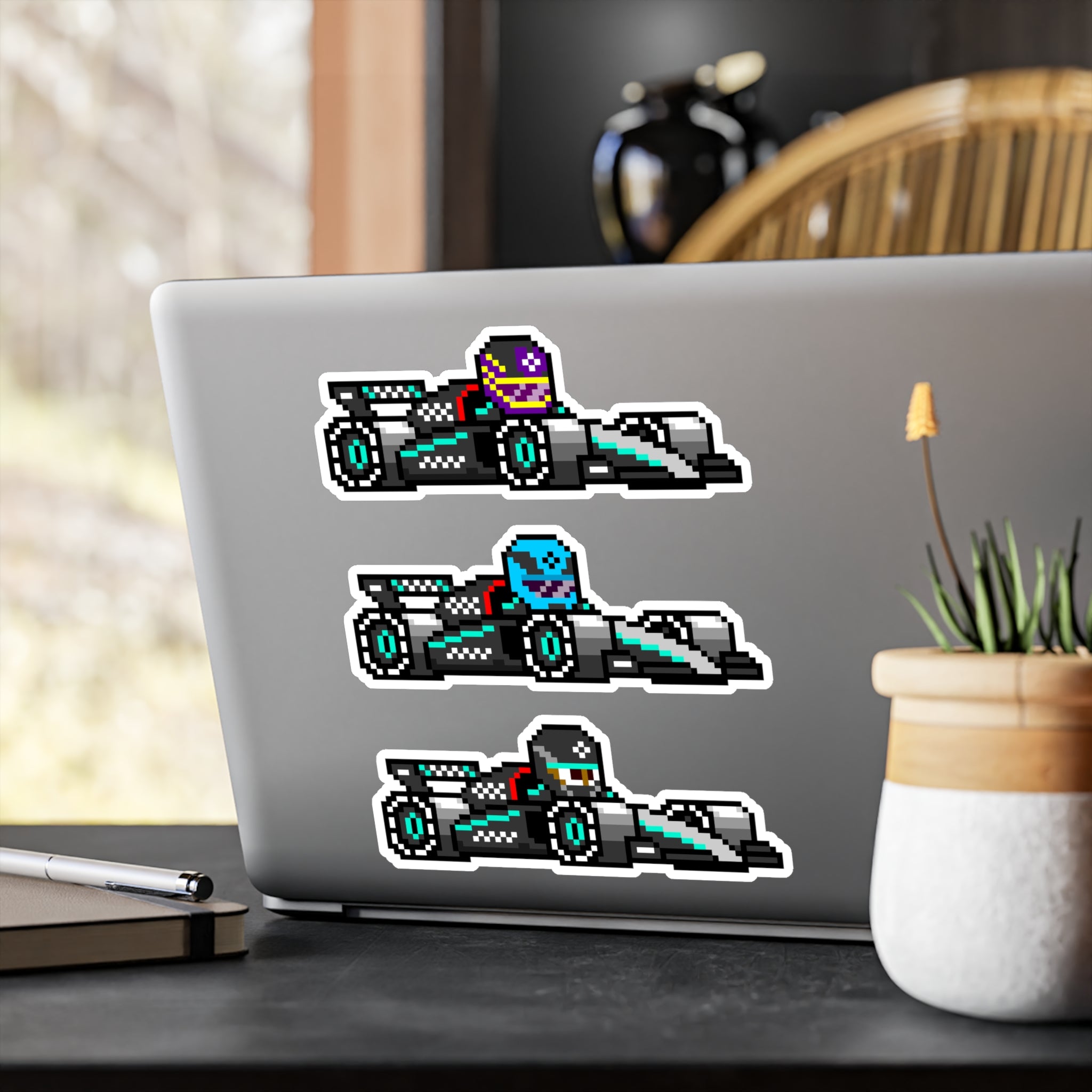 Mercedes 8-bit Vinyl Decal Stickers
