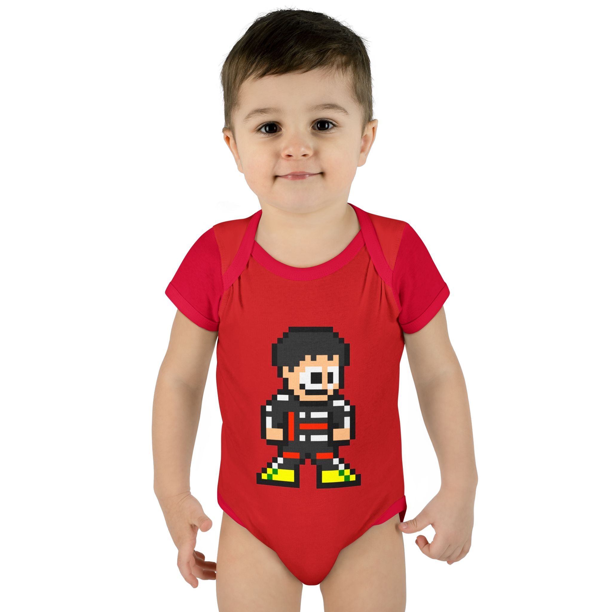 8-bit Gabriel Bortoleto Baby Bodysuit