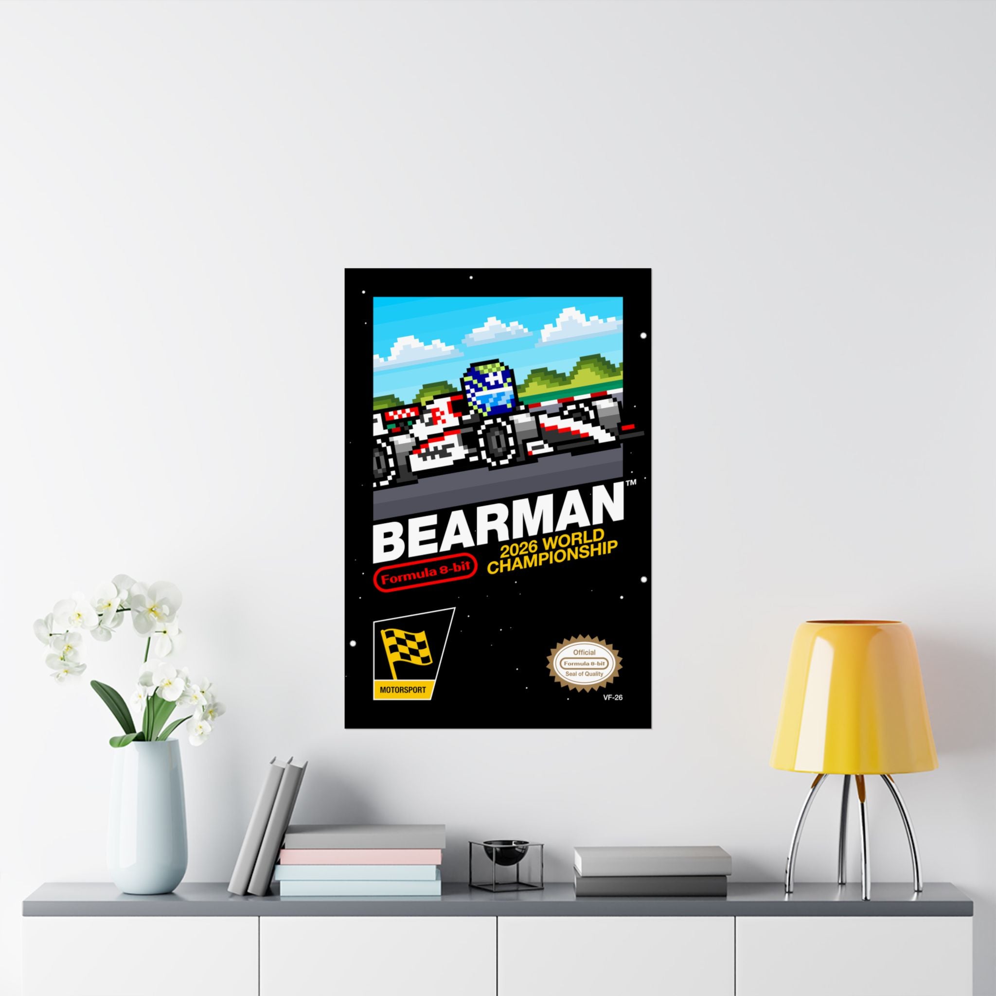 Bearman 8-bit Game Poster