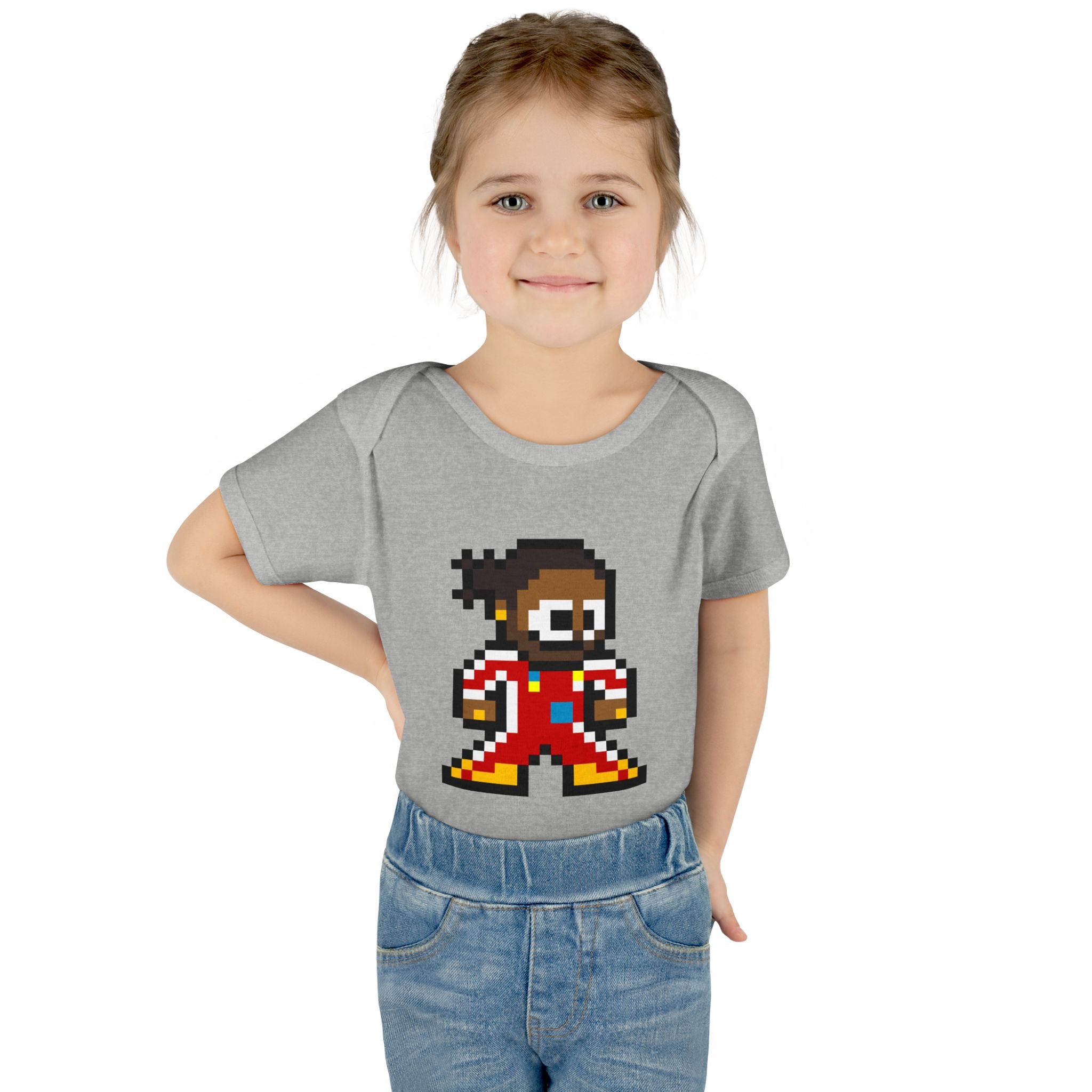 8-bit Lewis Hamilton Baby Bodysuit