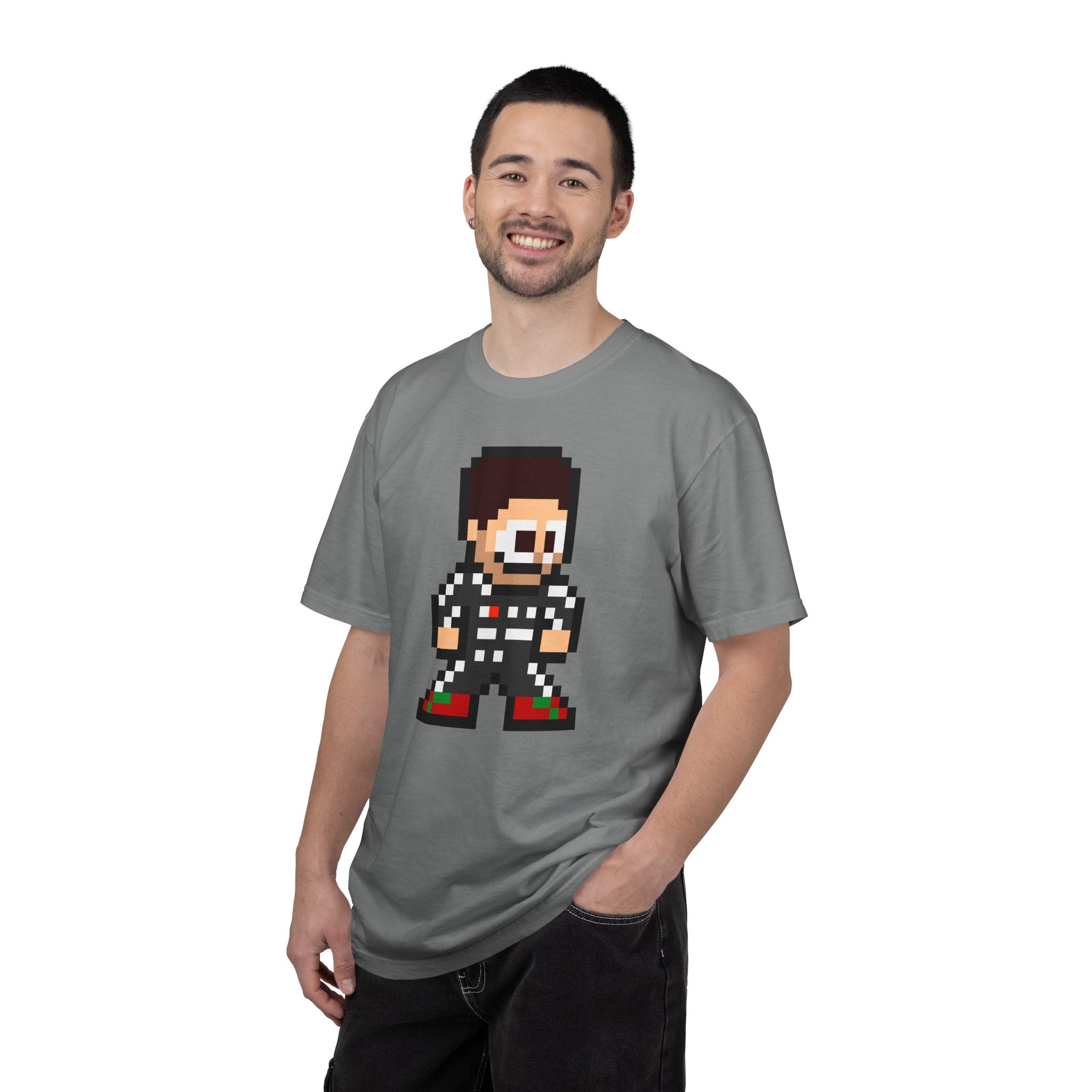 8-bit Sergio Perez Adult Heavyweight 100% Cotton T-shirt