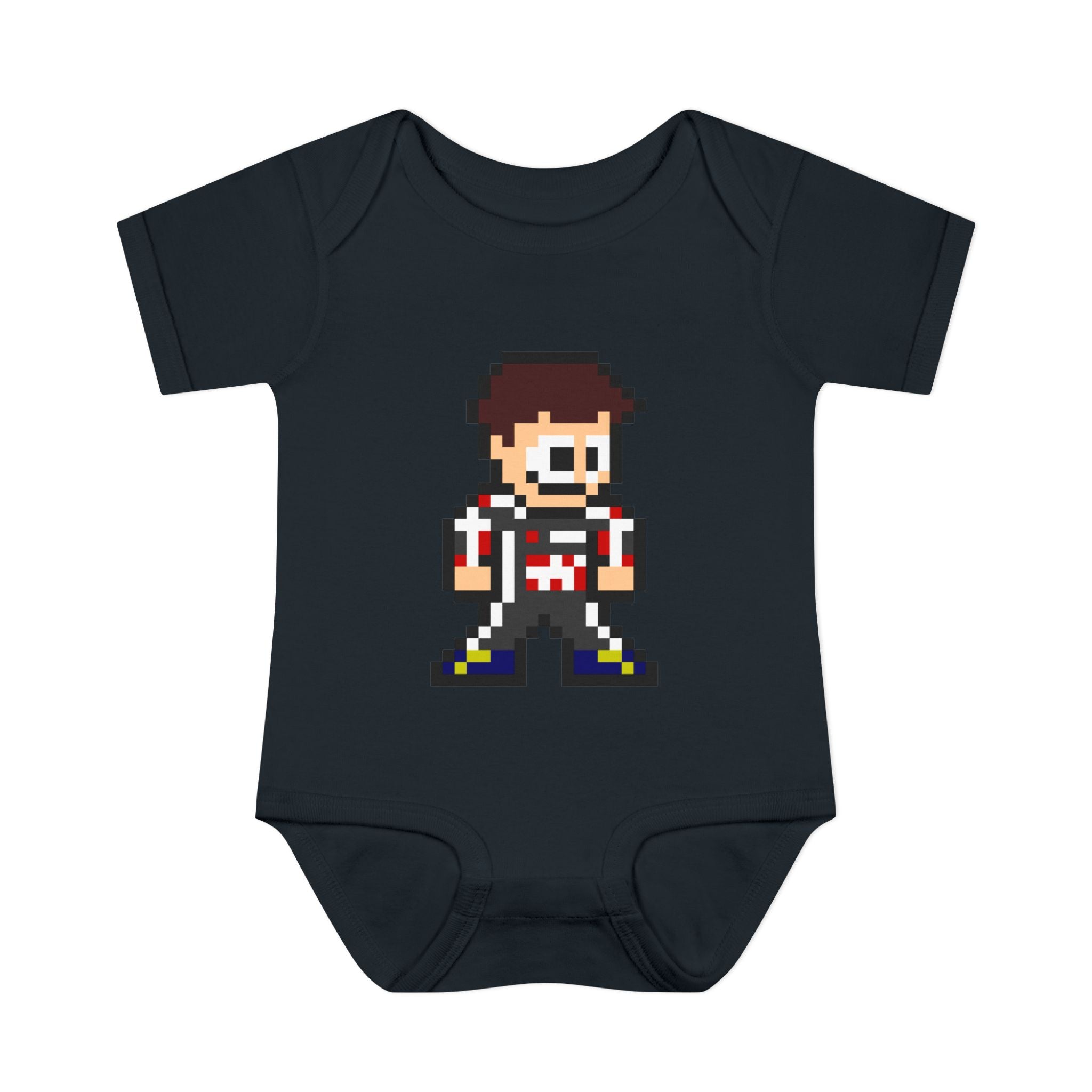 8-bit Ollie Bearman Baby Bodysuit