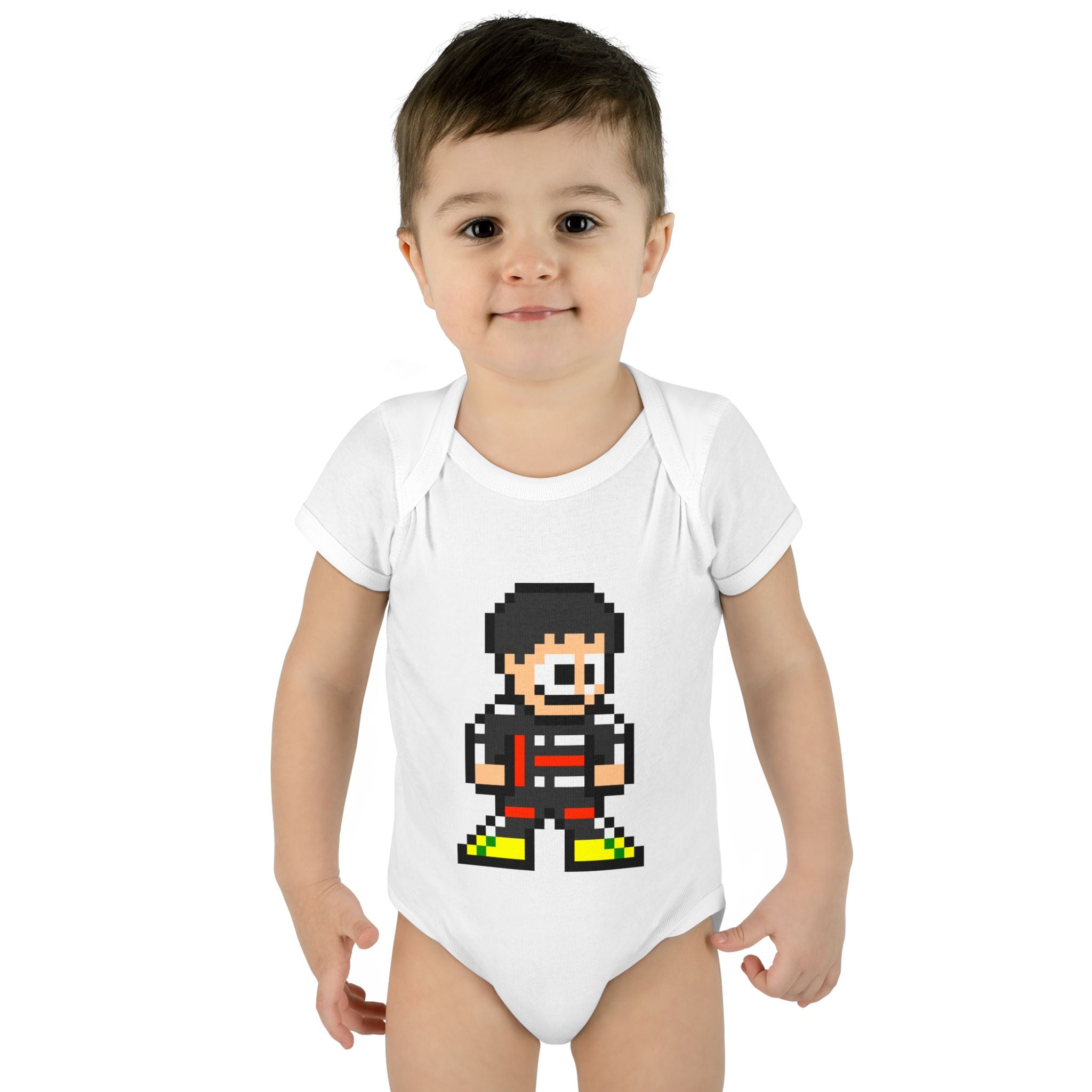 8-bit Gabriel Bortoleto Baby Bodysuit