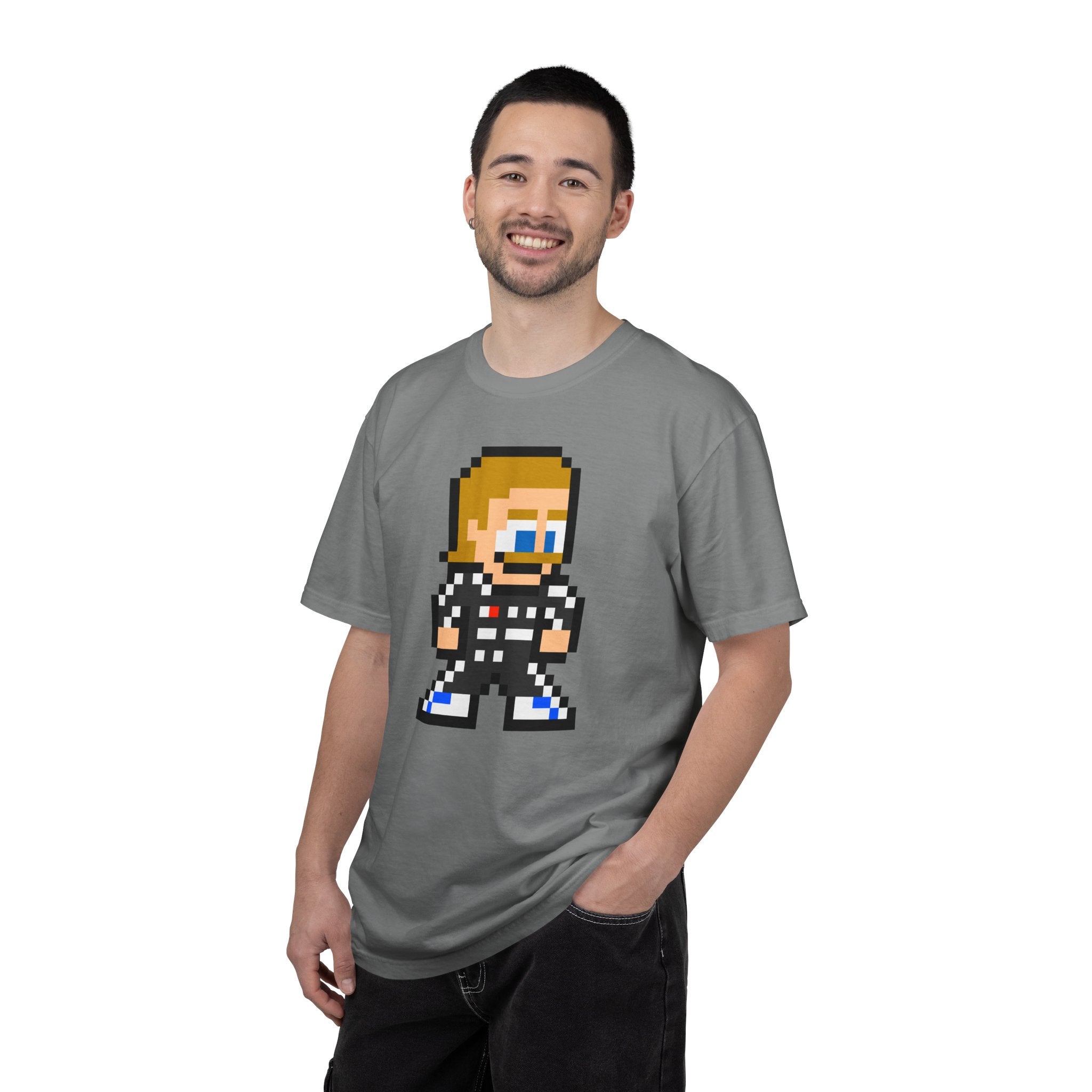 8-bit Valtteri Bottas Adult Heavyweight 100% Cotton T-shirt