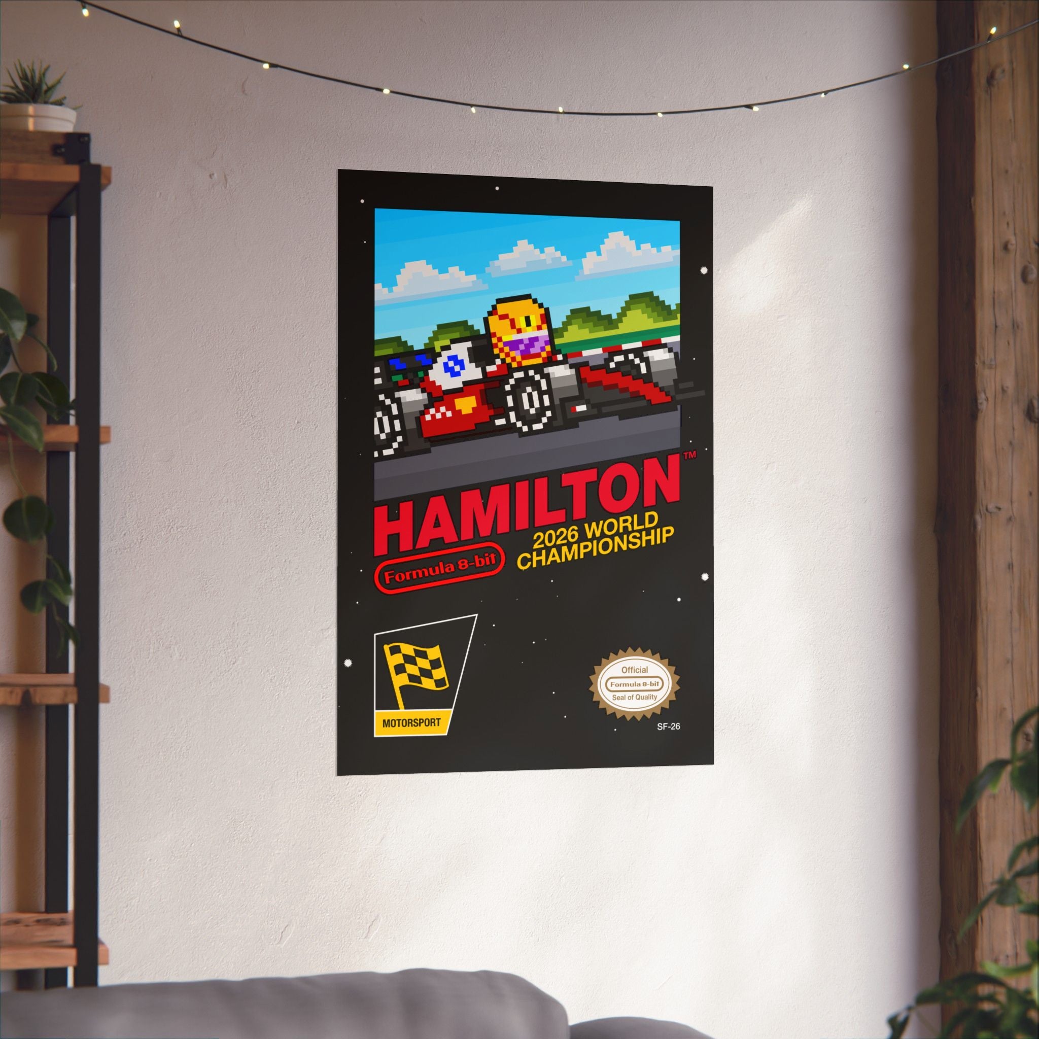 Hamilton 8-bit Game Poster