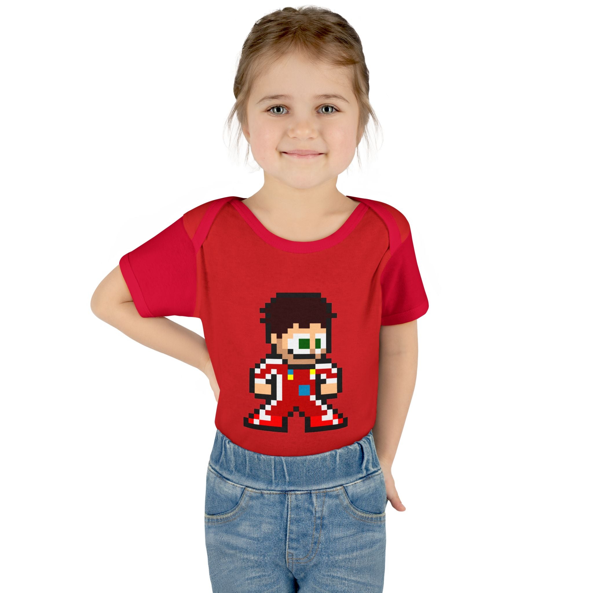 8-bit Charles Leclerc Baby Bodysuit