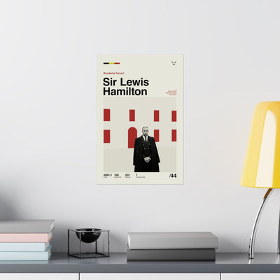 Sir Lewis Hamilton Mid-century Poster