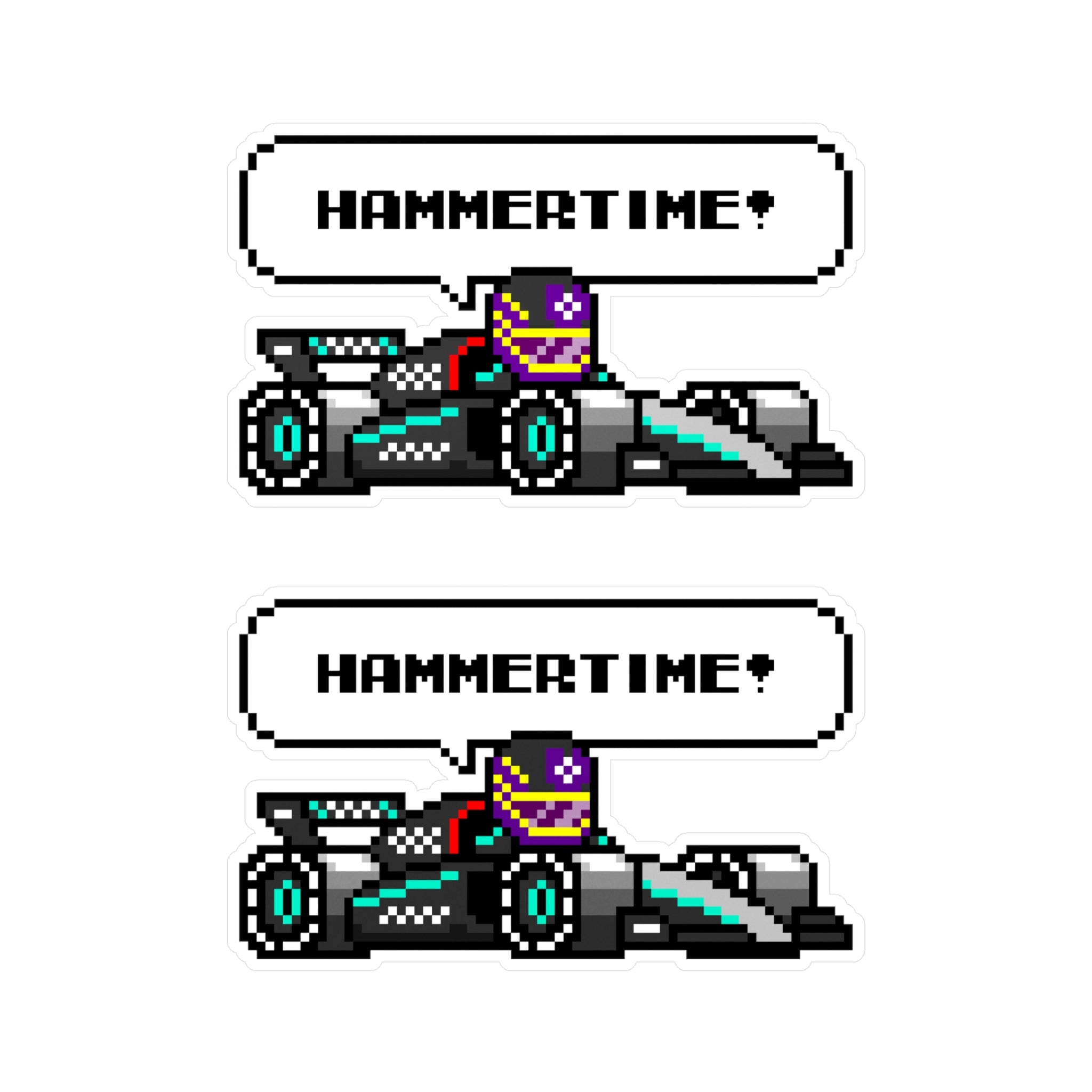 Hamilton "HAMMERTIME!" 8-bit Radio Vinyl Decal Sticker