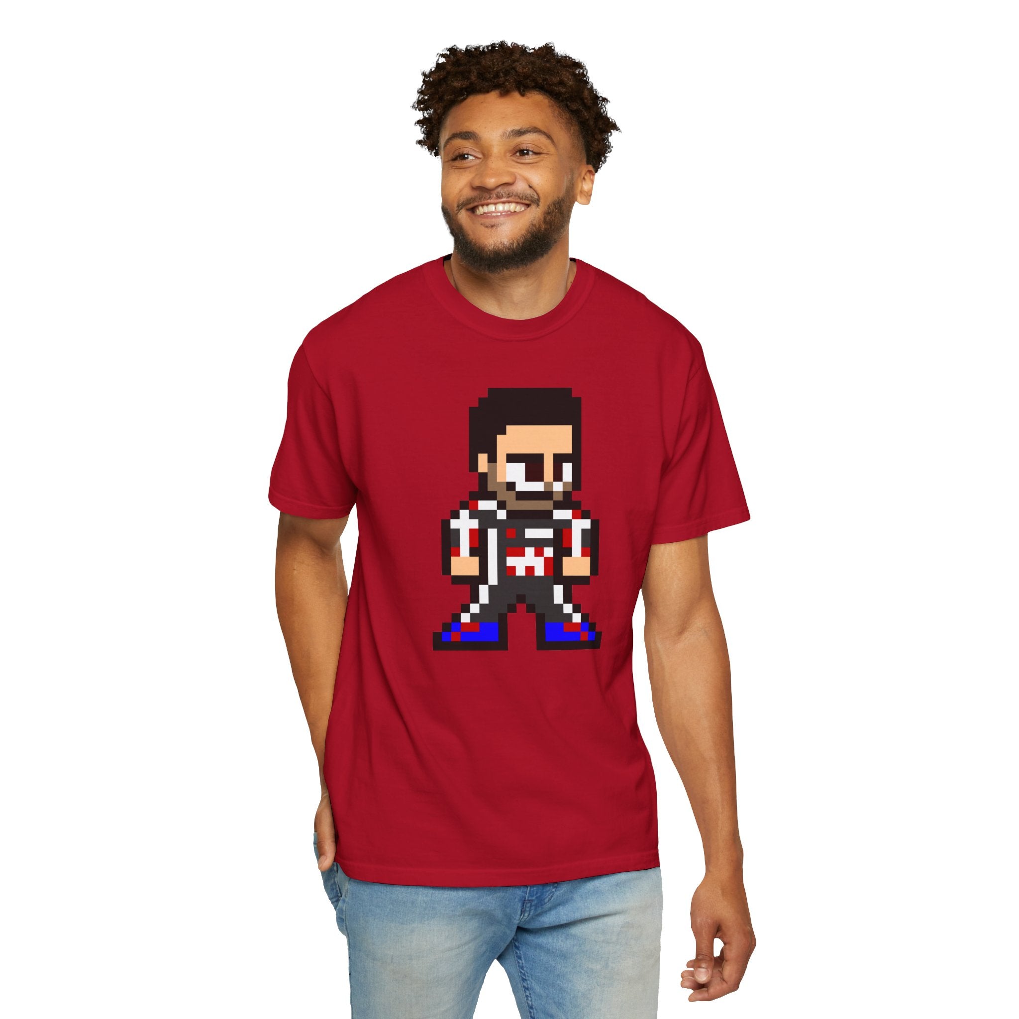 8-bit Esteban Ocon Adult Heavyweight 100% Cotton T-shirt