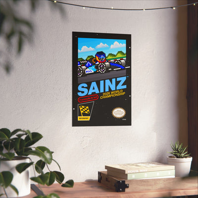 Carlos Sainz 8-bit Game Poster