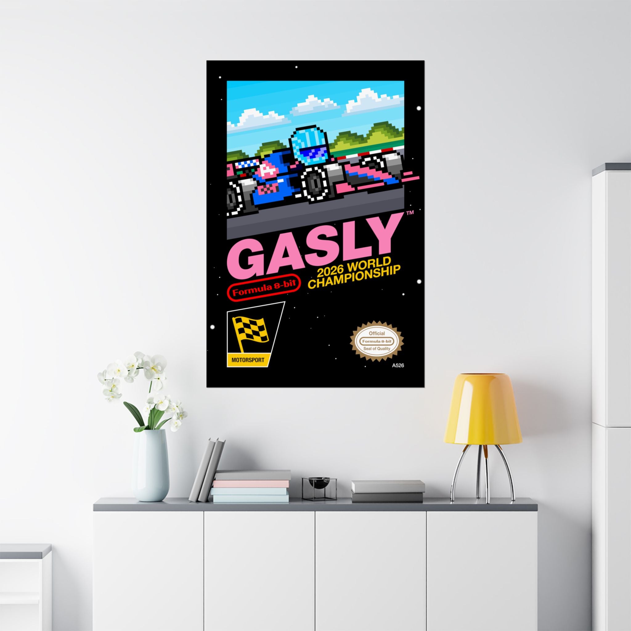 Gasly 8-bit Game Poster