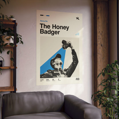 The Honey Badger Mid-century Poster