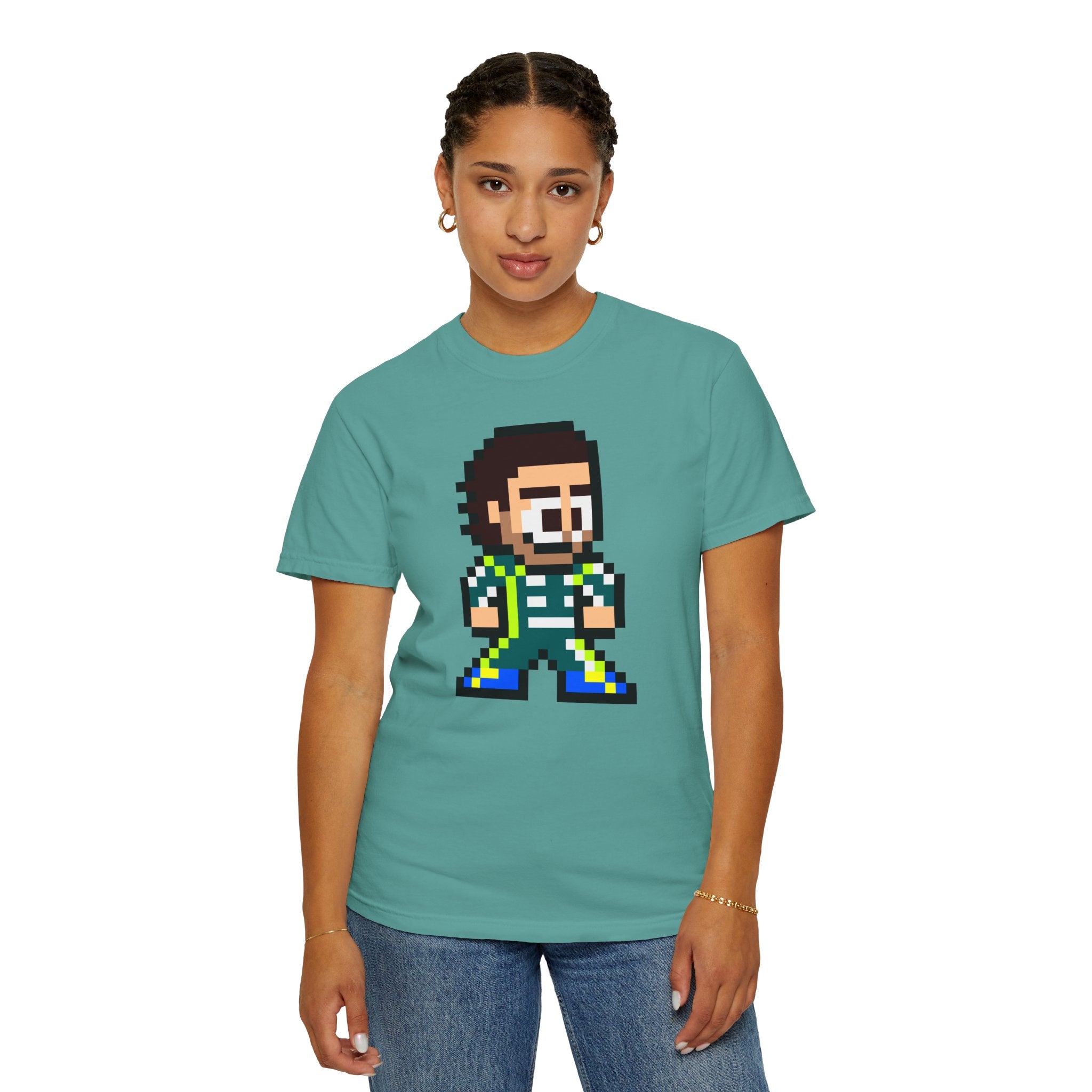 8-bit Fernando Alonso Adult Heavyweight 100% Cotton T-shirt