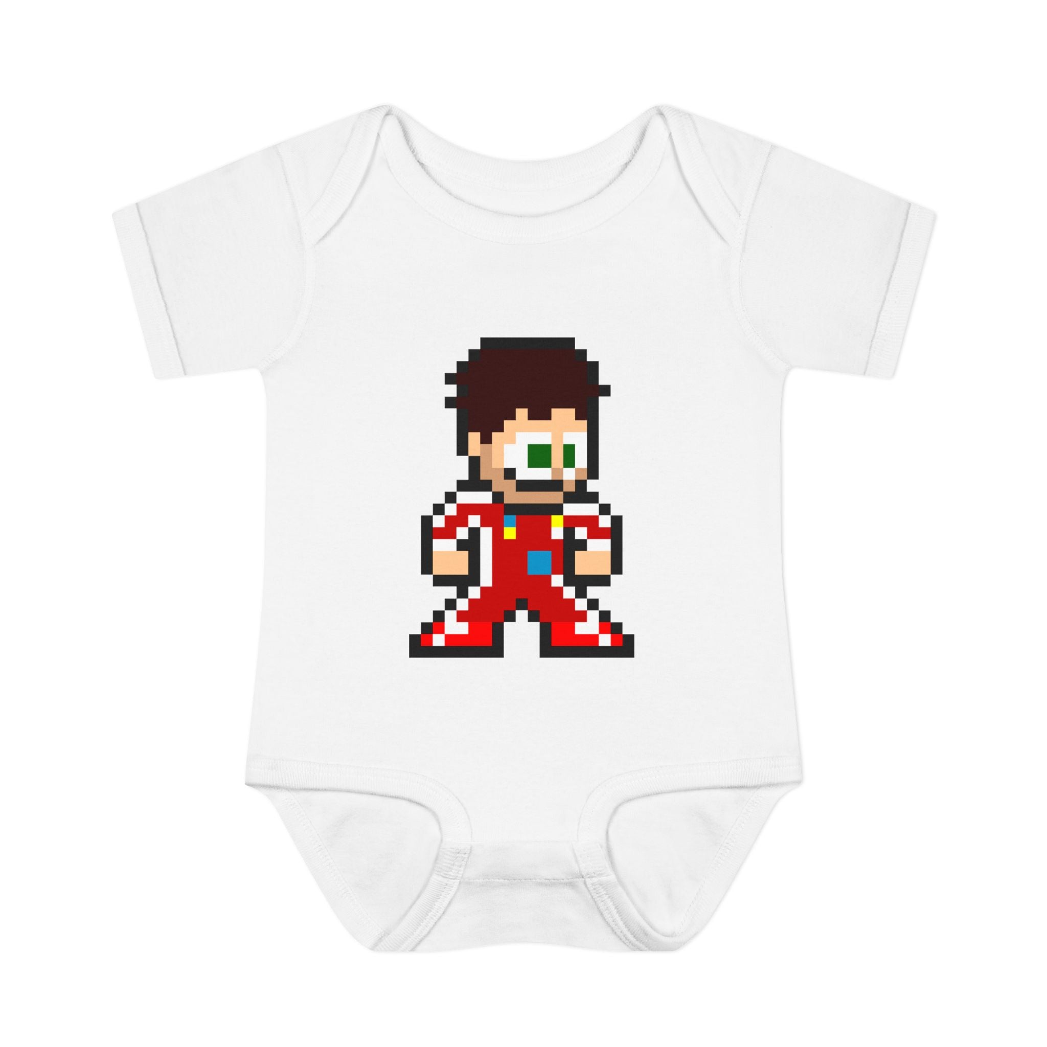 8-bit Charles Leclerc Baby Bodysuit