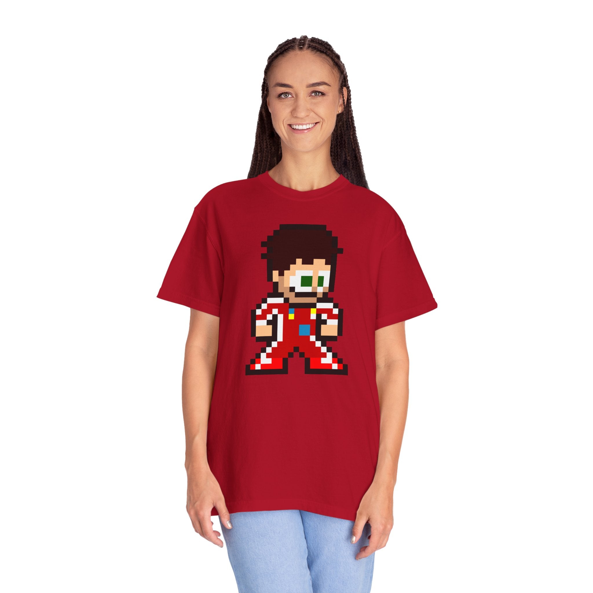 8-bit Charles Leclerc Adult Heavyweight 100% Cotton T-shirt
