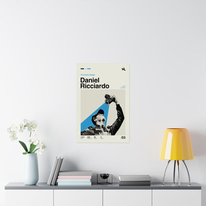 Daniel Ricciardo Mid-Century Poster