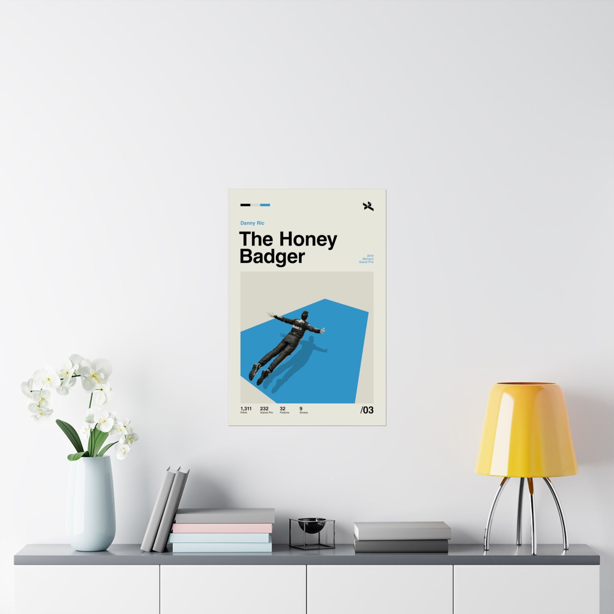 The Honey Badger Mid-century Poster