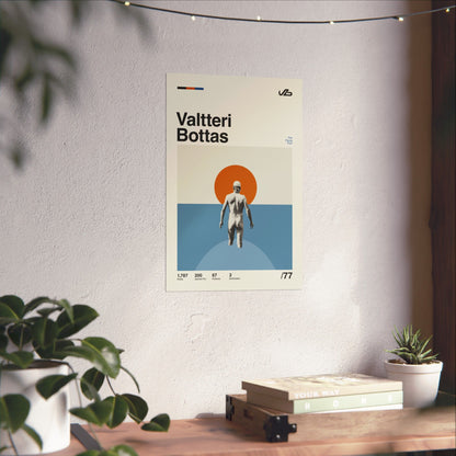 Valtteri Bottas Mid-century Poster