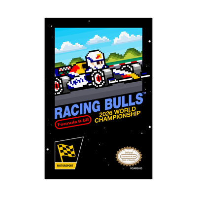 Racing Bulls 8-bit Game Poster