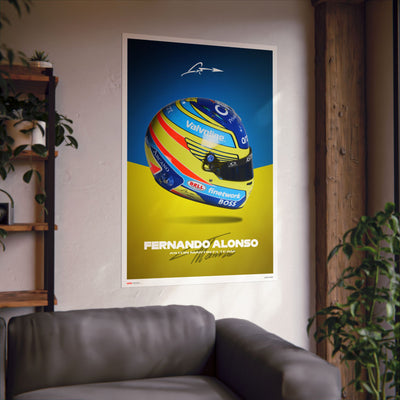 Fernando Alonso Signature Poster