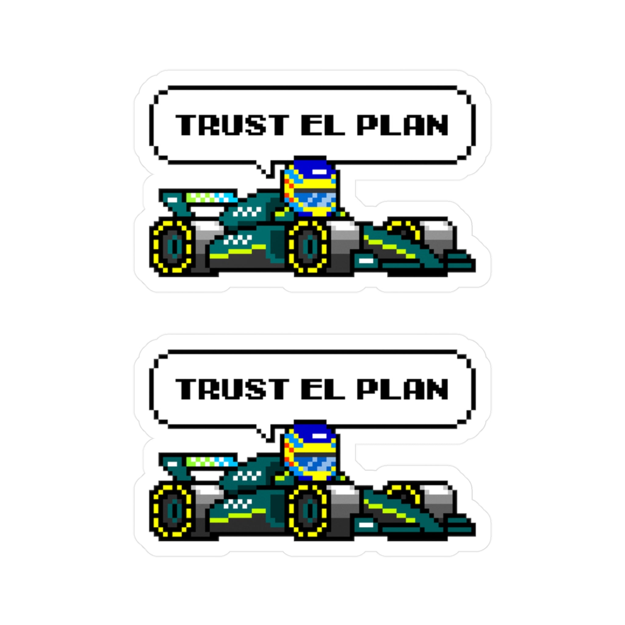 Alonso "TRUST EL PLAN" 8-bit Radio Vinyl Decal Sticker