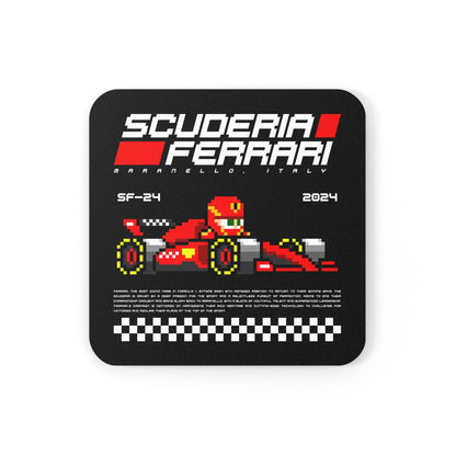 Ferrari 8-bit Team Cork Coaster