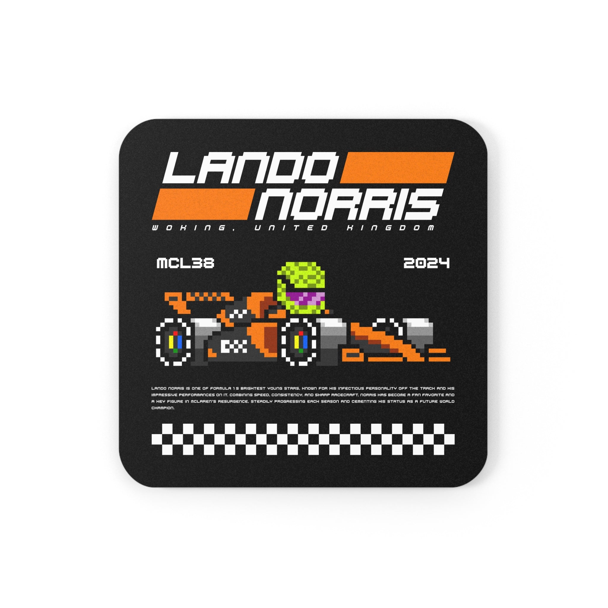 Lando Norris 8-bit Team Cork Coaster