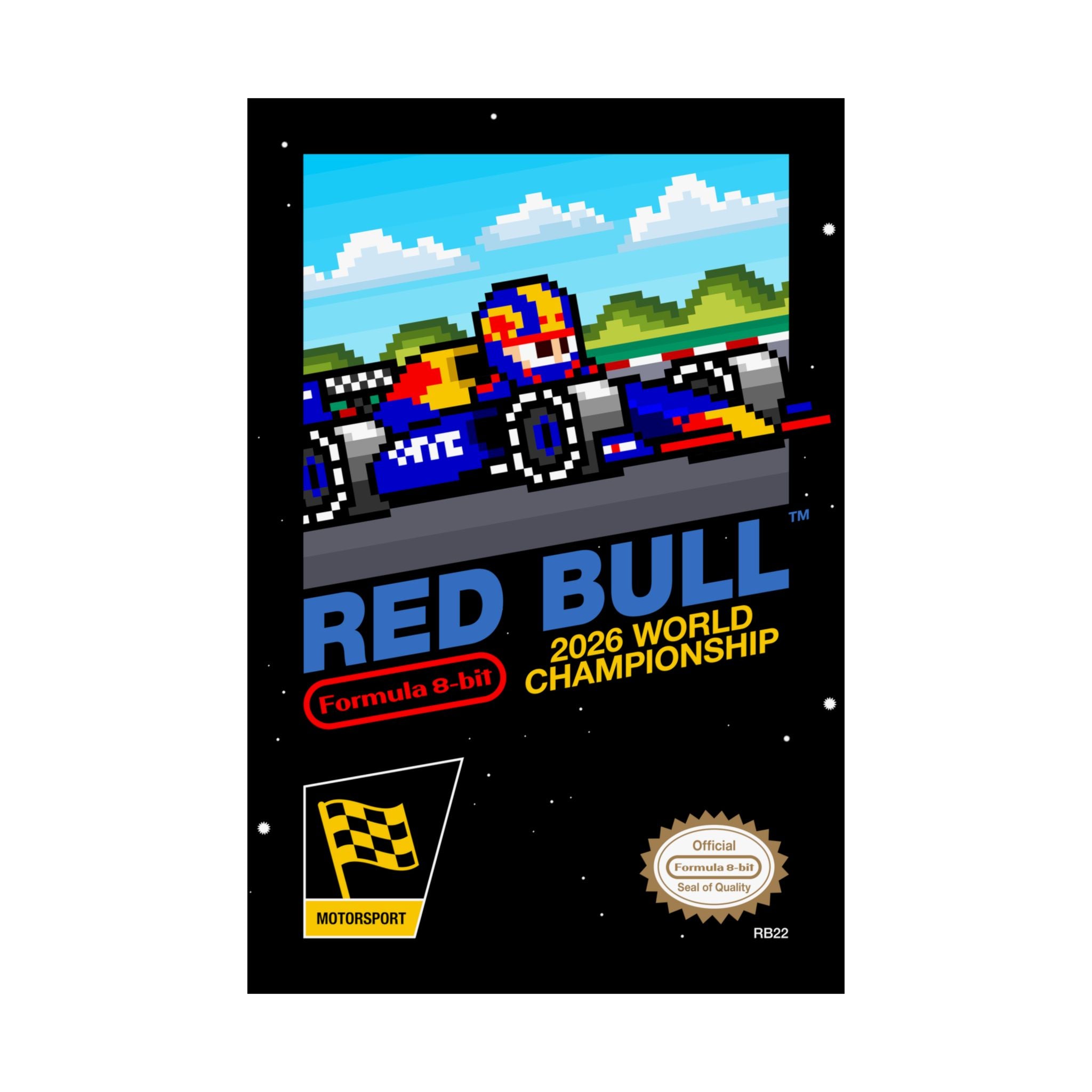 Red Bull 8-bit Game Poster