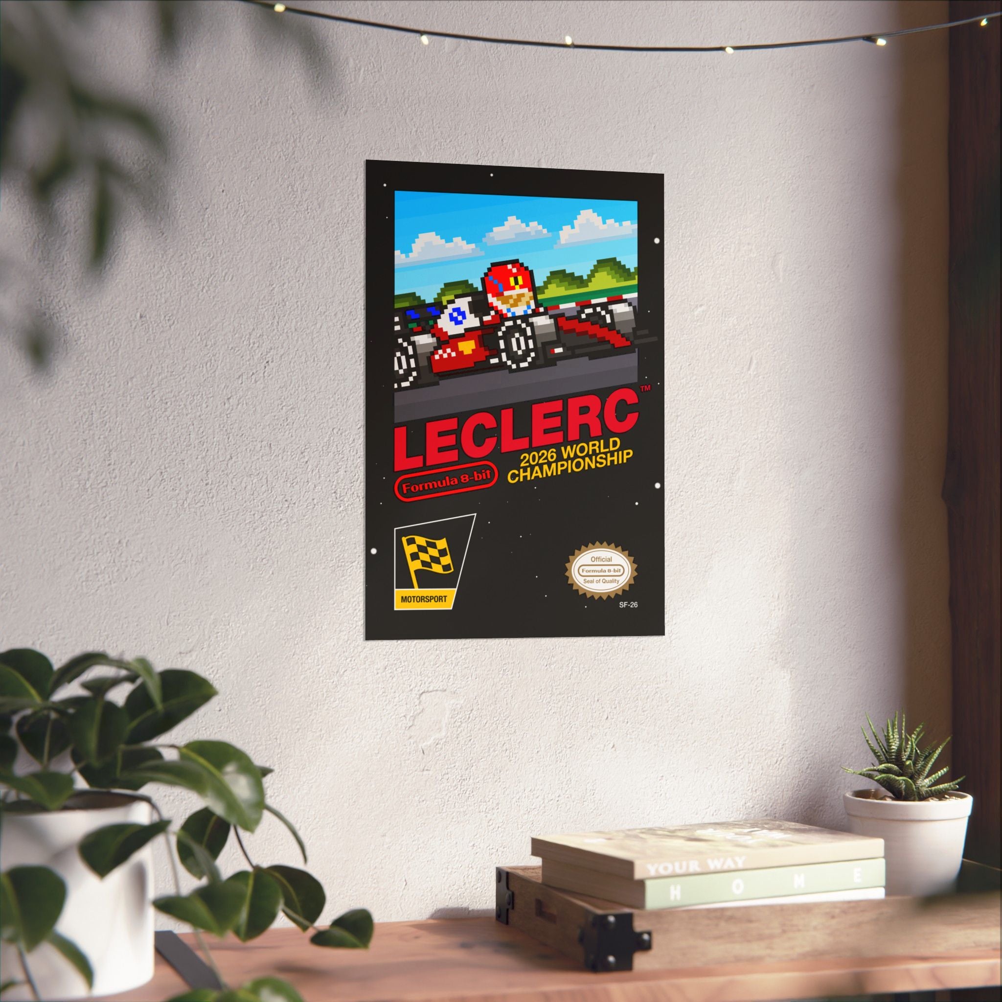 Leclerc 8-bit Game Poster