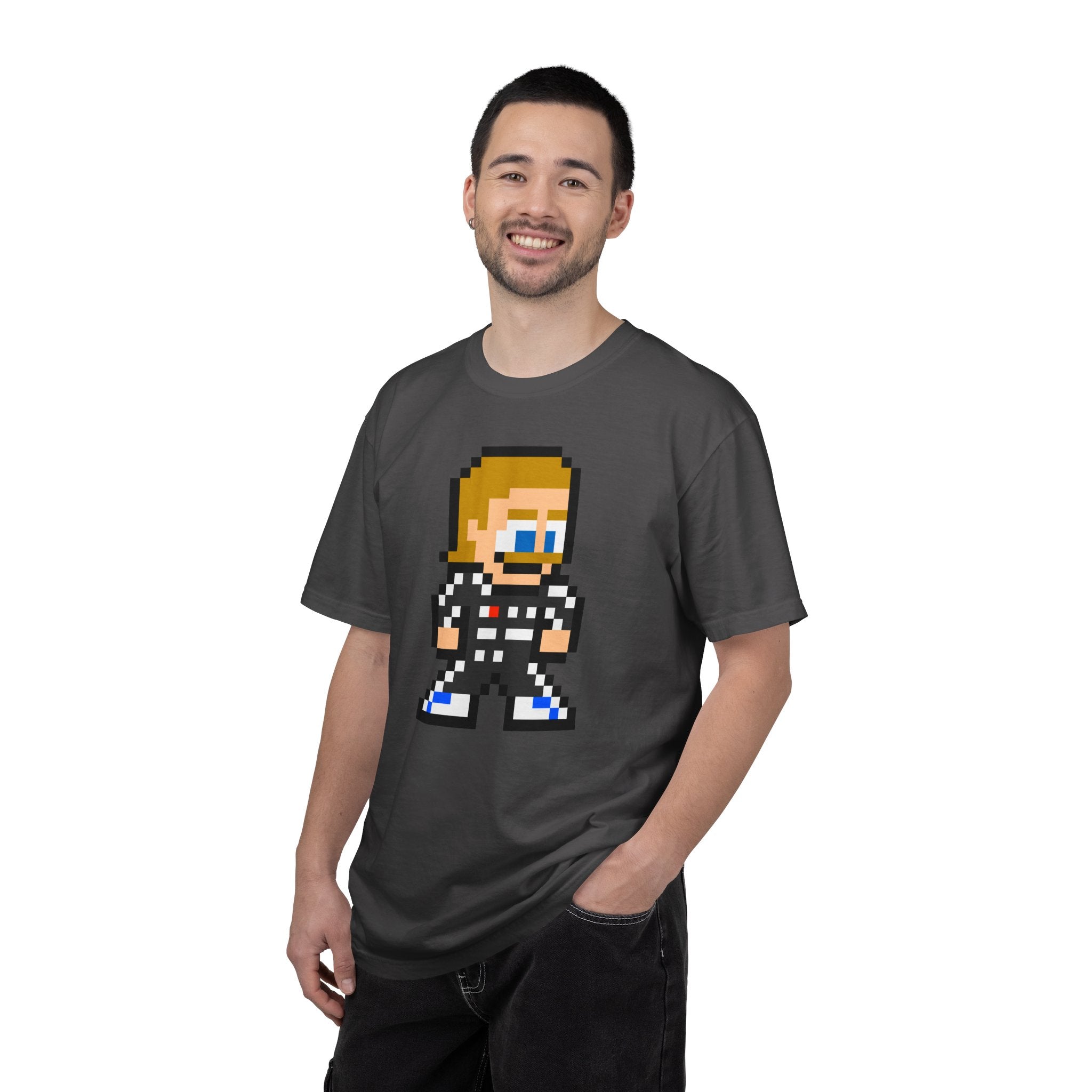8-bit Valtteri Bottas Adult Heavyweight 100% Cotton T-shirt