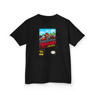 Ferrari 8-bit Game Kids Heavyweight 100% Cotton T-shirt