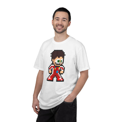 8-bit Charles Leclerc Adult Heavyweight 100% Cotton T-shirt