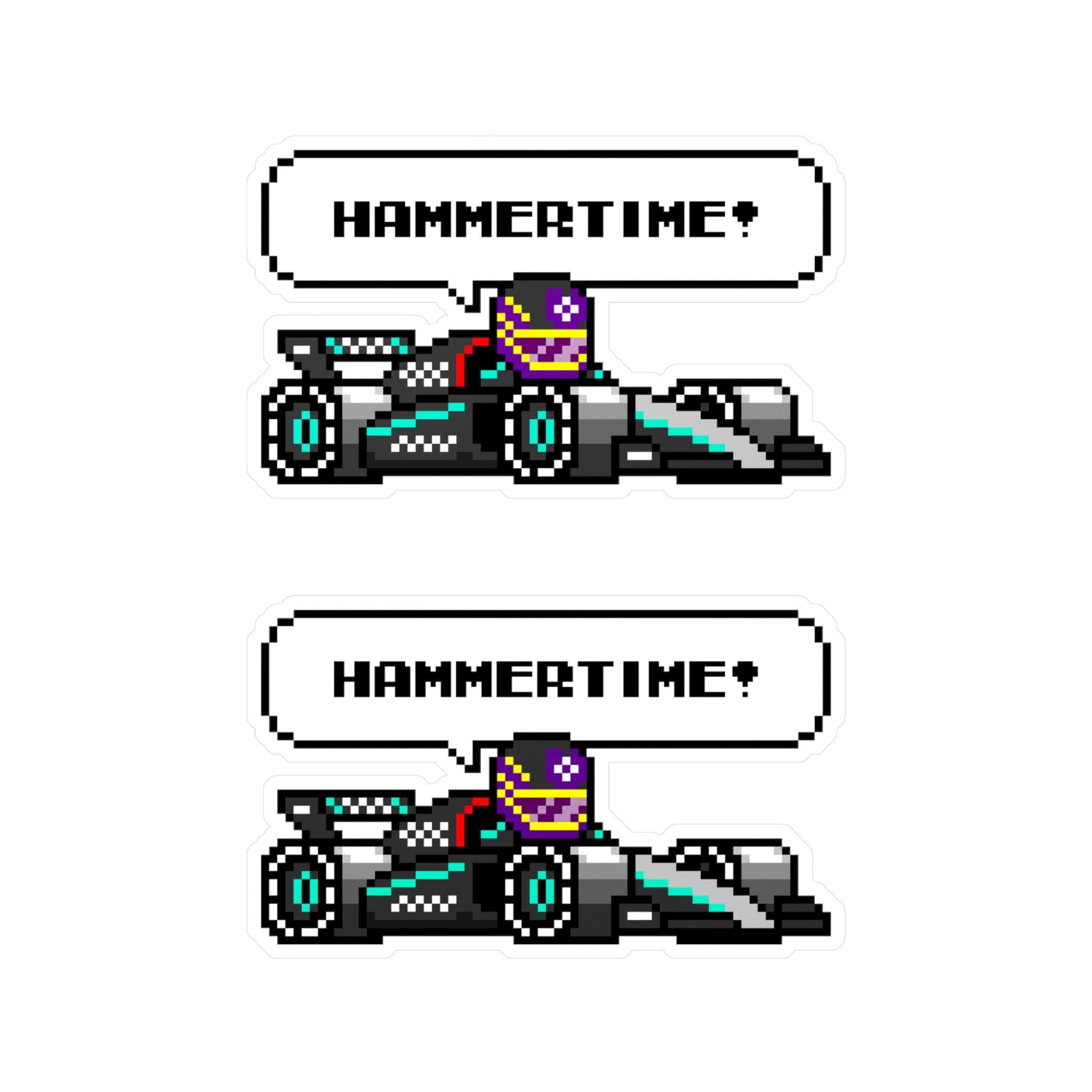 Hamilton "HAMMERTIME!" 8-bit Radio Vinyl Decal Sticker