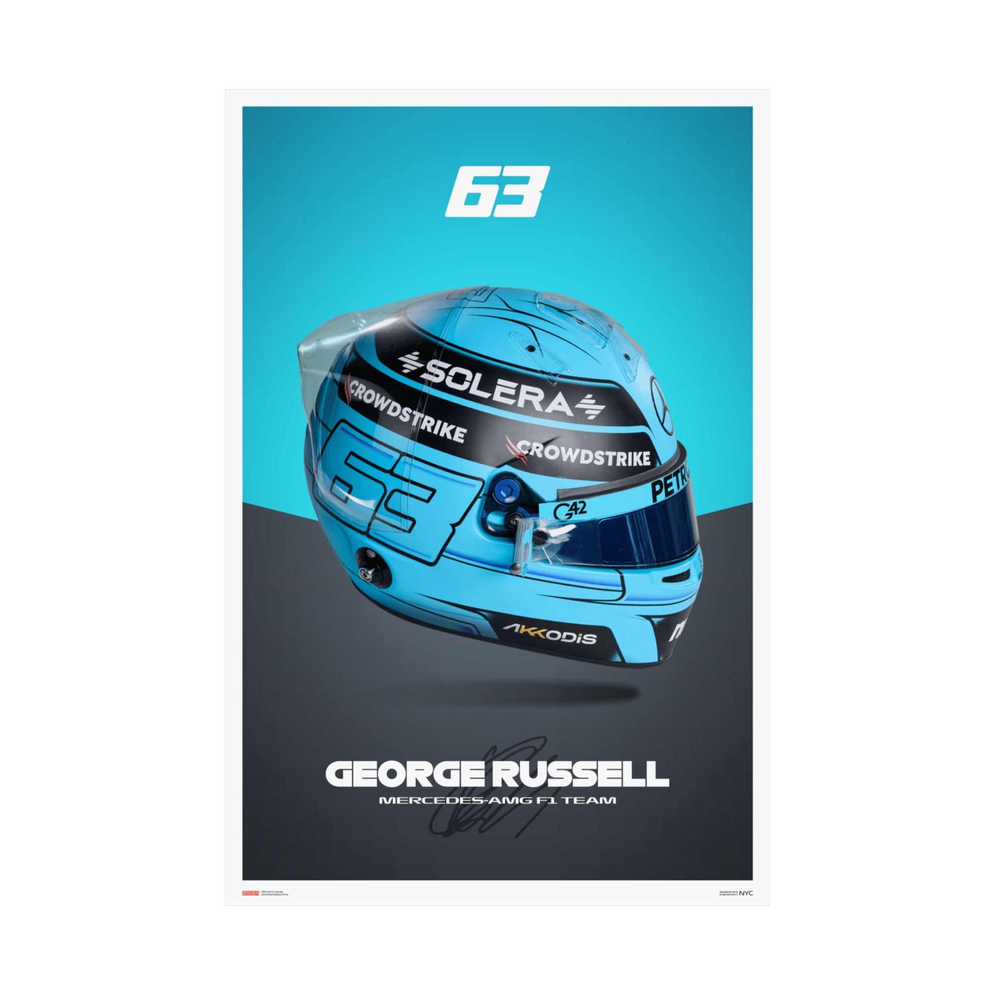 George Russell Signature Poster