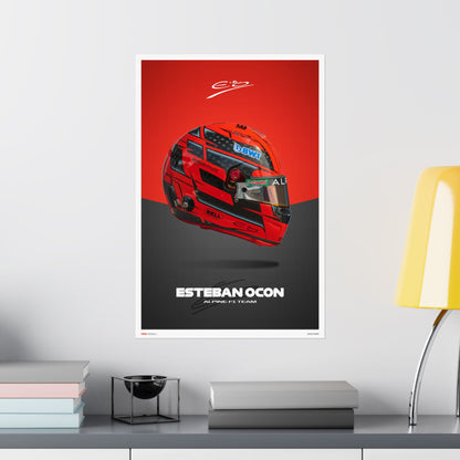 Esteban Ocon Signature Poster