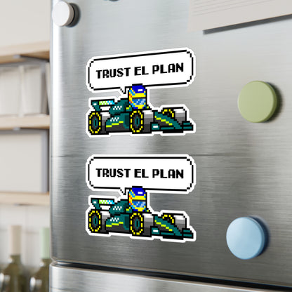 Alonso "TRUST EL PLAN" 8-bit Radio Vinyl Decal Sticker