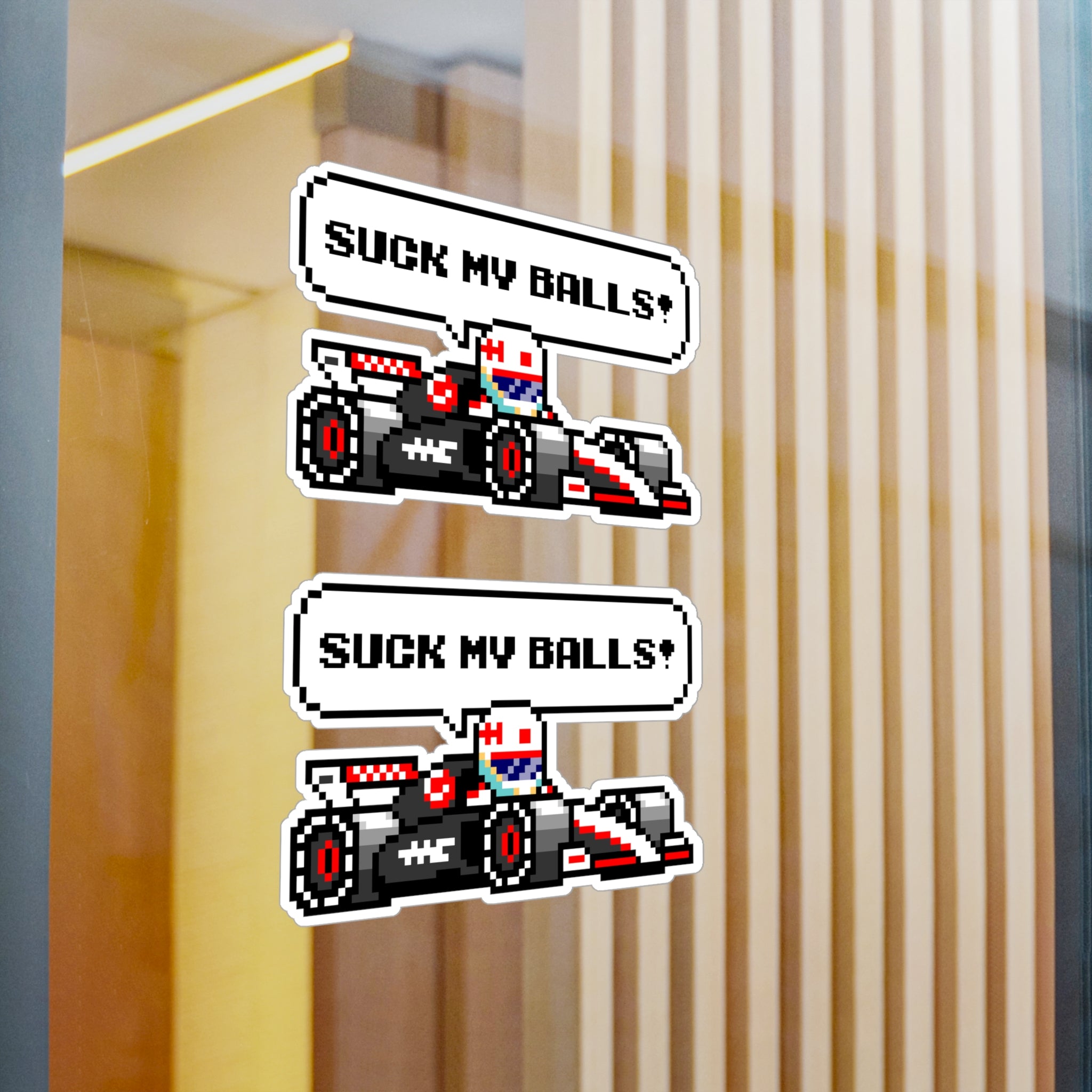 Magnussen "SUCK MY BALLS!" 8-bit Radio Vinyl Decal Sticker