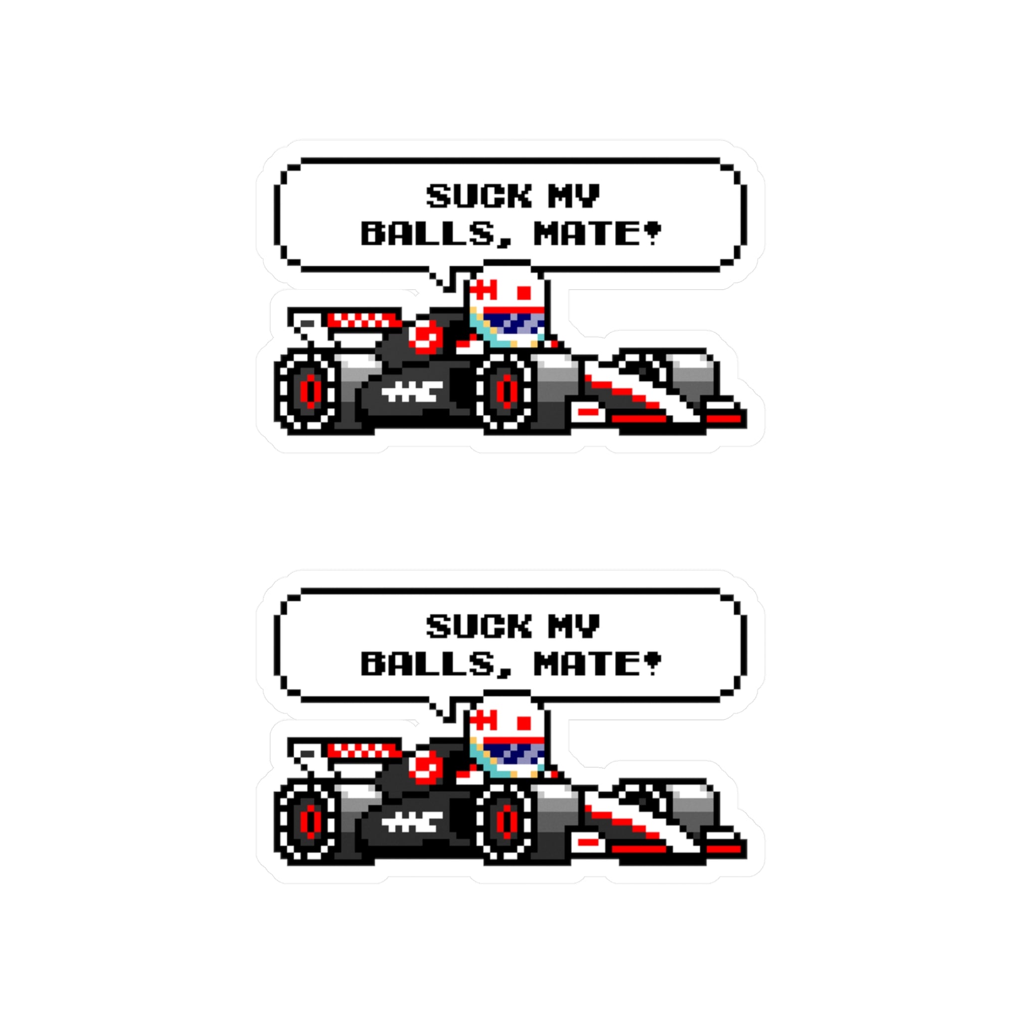 Magnussen "SUCK MY BALLS, MATE!" 8-bit Radio Vinyl Decal Sticker