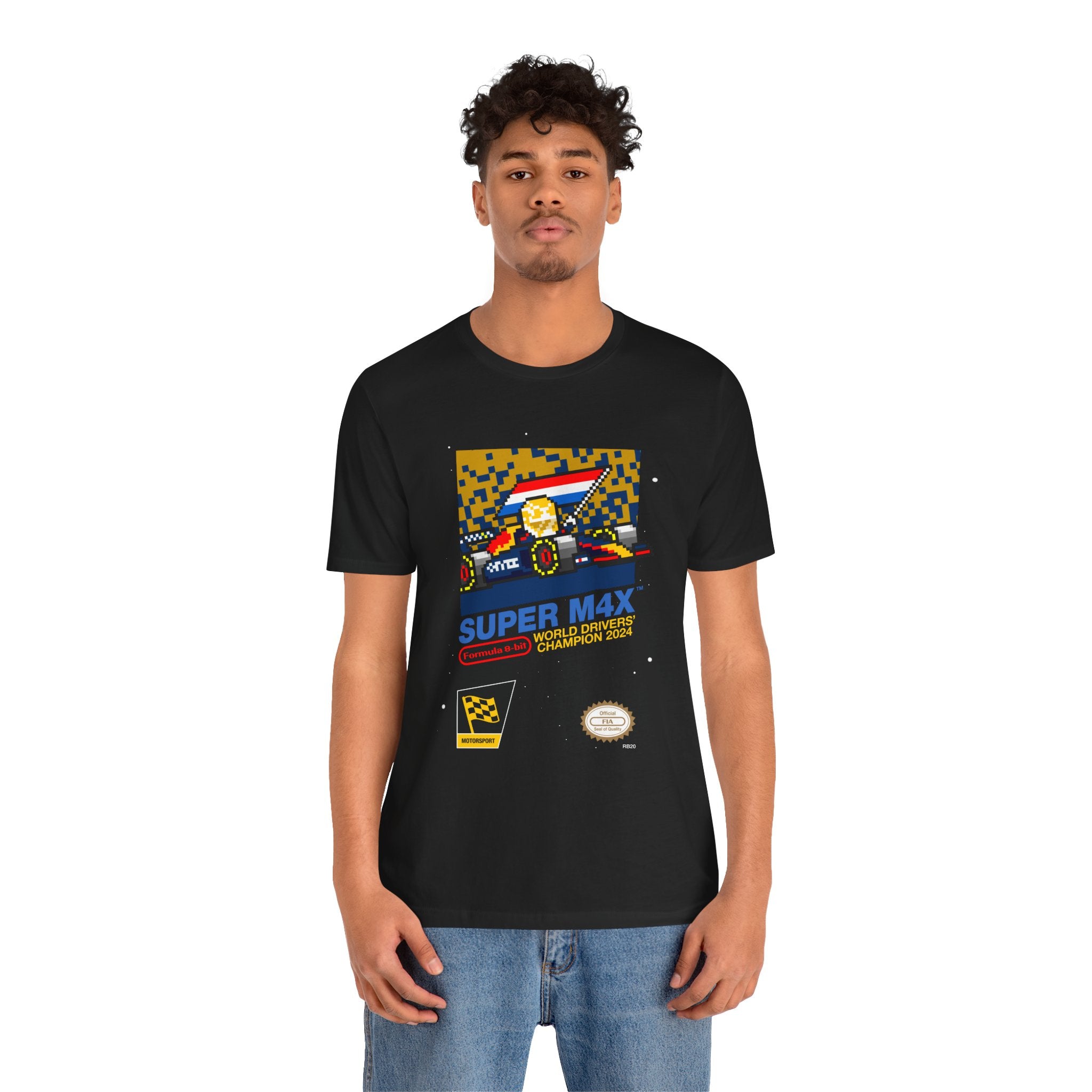 Super Max 8-bit Game T-shirt (2024 World Drivers' Champion Edition)