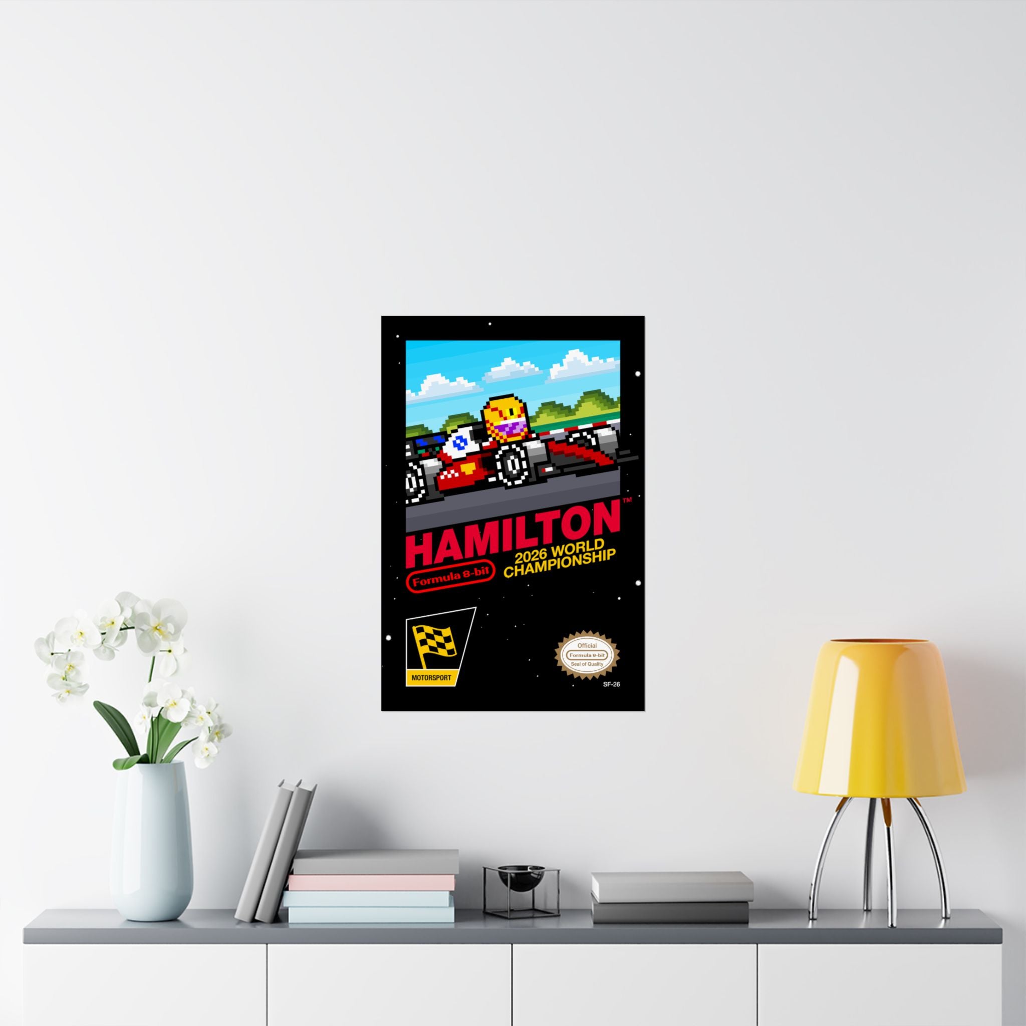 Hamilton 8-bit Game Poster