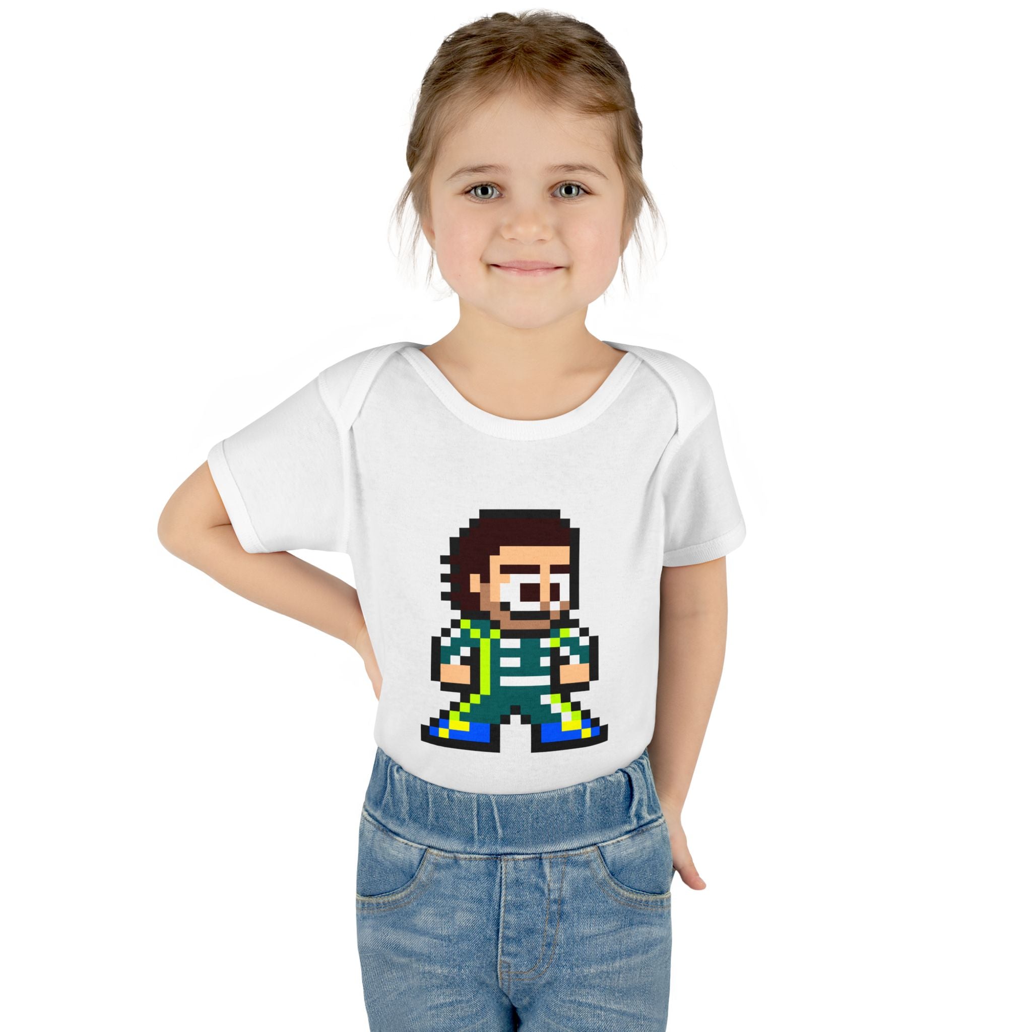 8-bit Fernando Alonso Baby Bodysuit