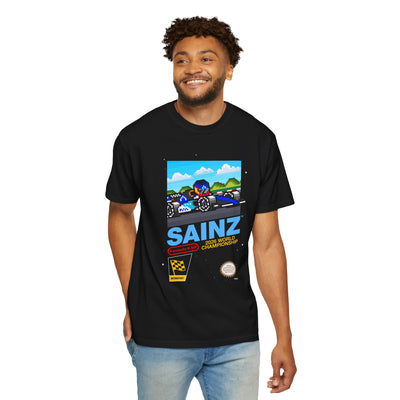 Sainz 8-bit Game Adult Heavyweight 100% Cotton T-shirt