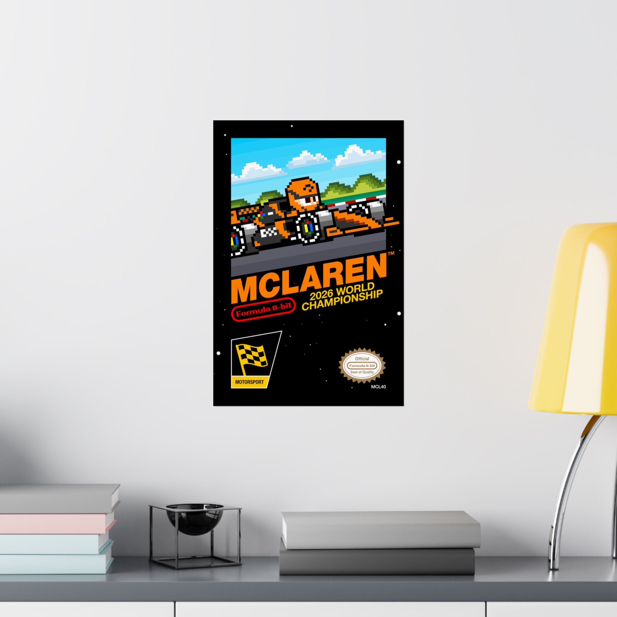 McLaren 8-bit Game Poster