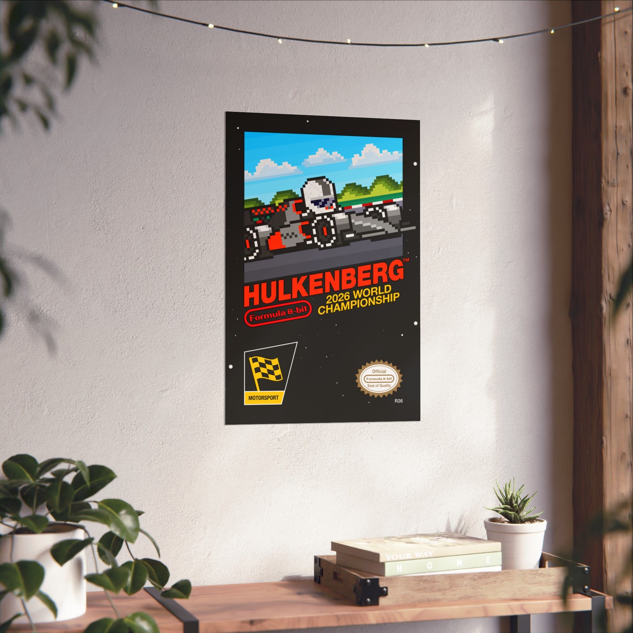 Hulkenberg 8-bit Game Poster