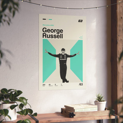 George Russell Mid-century Poster