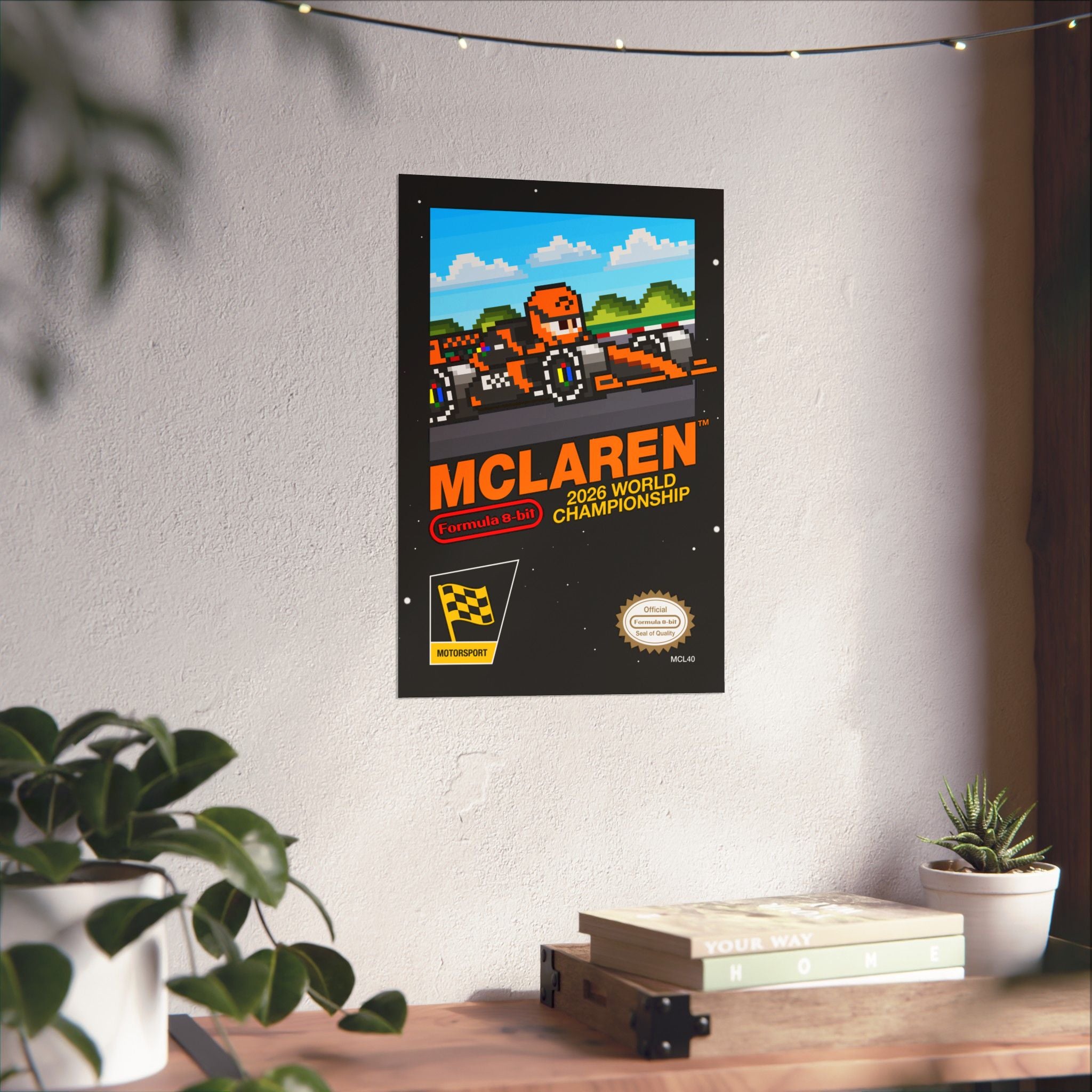 McLaren 8-bit Game Poster