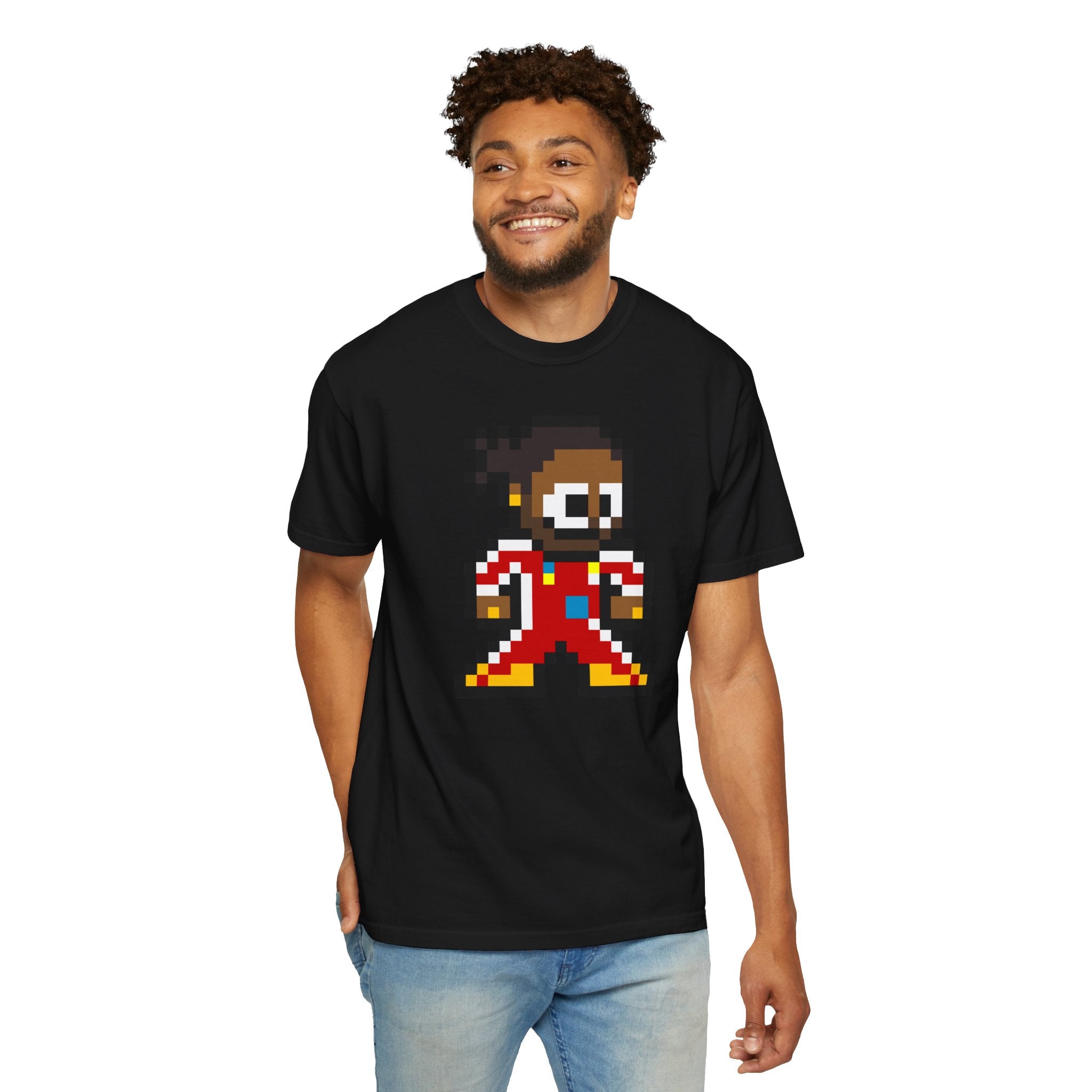 8-bit Lewis Hamilton Adult Heavyweight 100% Cotton T-shirt